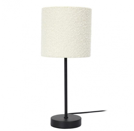 Kovová lampa s bílým stínidlem boucle