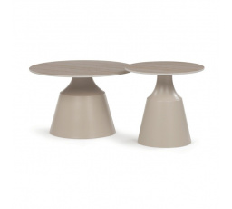 Konferenční stolek 70x70x44cm, keramika, travertin, CT-F4152 TRV