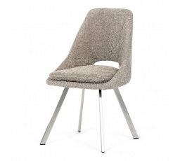 Jídelní židle, hnědá, látka bouclé, DCL-W1174 LAN2