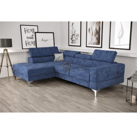 Rohová sedací souprava TOSCANIA MINI s funkcí spaní 170x250 cm - modrá, levá Rohová sedací souprava TOSCANIA MINI s funkcí spaní 170x250 cm - modrá, levá