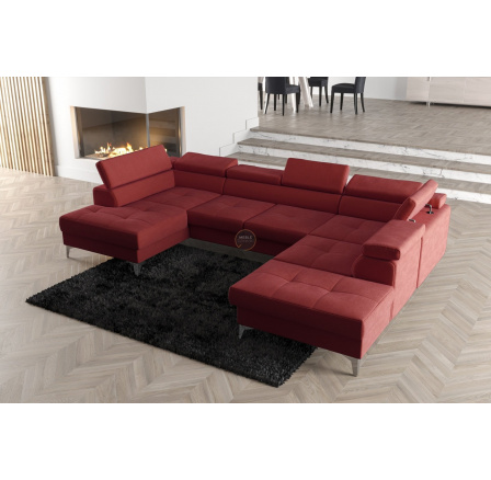 Rohová sedací souprava TOSCANIA MAX II 170x350x220 - červená , pravá Rohová sedací souprava TOSCANIA MAX II 170x350x220 - červená , pravá