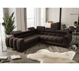Rohová sedací souprava ASPEN MAX 260x260 cm - hnědá , levá