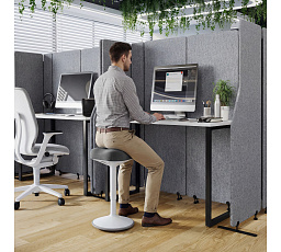 Vyvažovací stolička-Bílo-tmavě šedá