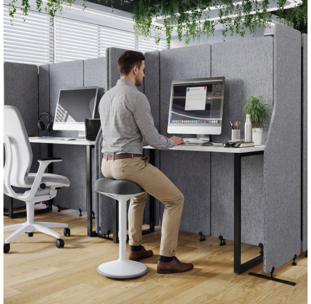 Vyvažovací stolička-Bílo-tmavě šedá