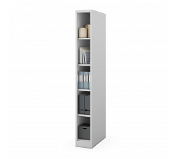 TIM SLIM KNIHOVNA SVĚTLE ŠEDÁ RAL7035 H1950*Š250*H600