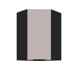 Horní skřínka ARONA - 60x60 GN-90 1F (45°), Černá mat/Kašmír