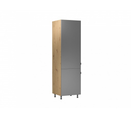 Kuchyňská horní skříňka Langen D60ZL P/L pro ledničku, béžová/ dub artisan