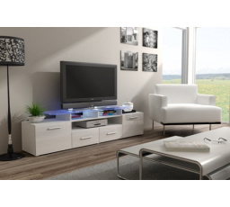 Tv komoda EVORA, Bílá lesklá