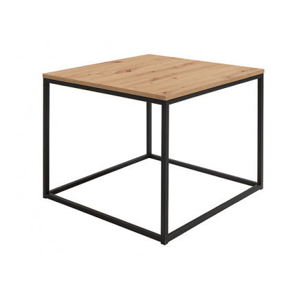 stolek AROZ LAW/69 dub artisan/černý kovový rám