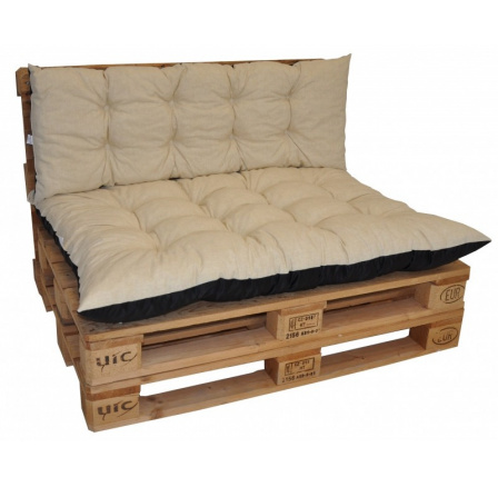 Polstry na paletový nábytek sada Basic - látka béžový melír Polstry na paletový nábytek sada Basic - látka béžový melír