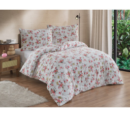 Prodloužené flanelové povlečení 140x220, 70x90 Rosario red