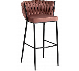 Barová židle FLORES Růžový Sametový