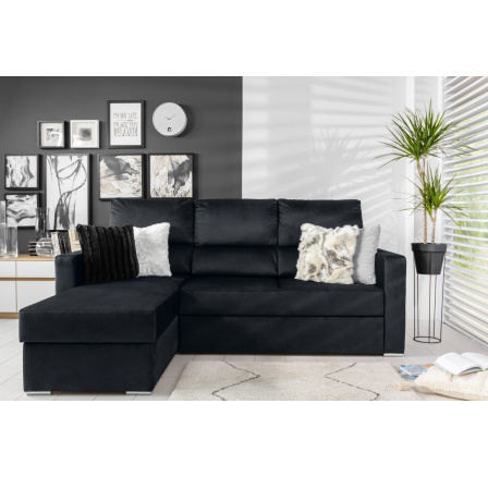 Rohová sedací souprava MORANT 2F.URCBK, Solar 99 black (BRW COMFORT) (FL10-K1230)