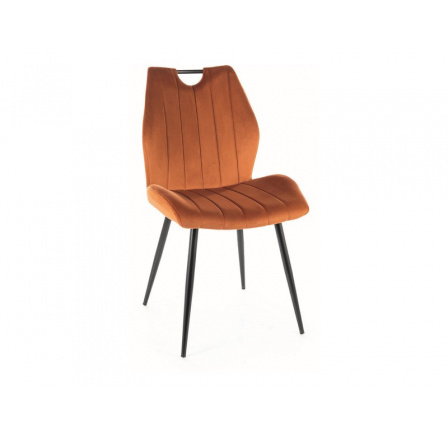 Jídelní židle ARCO VELVET, skořicový Bluvel 4215/černý mat