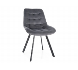 Jídelní otočná židle MONTI VELVET, Šedý Bluvel 14/Černá