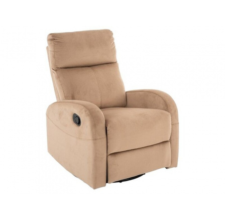 Polohovací otočné křeslo OLIMP VELVET, Béžový Bluvel 28