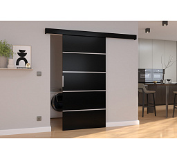 Posuvné nástěnné dveře BIELLA 76 Černé