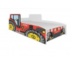 Postel s matrací TRACTOR RED 140x70 Červená
