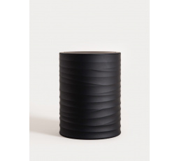 Koš na prádlo TORUS s reliéfem černý 19x19x25 cm 733628