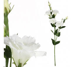 Eustoma - umělá řezaná květina, bílá