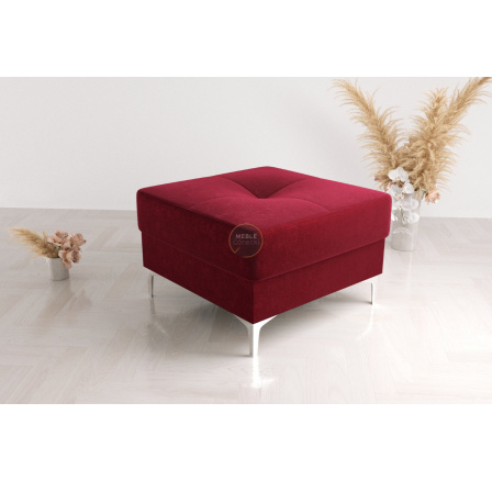 Taburet  s kontejnerem 70 x 70 cm - červená