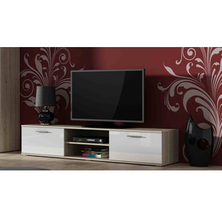 Tv komoda SOHO 180, Dub sonoma/bílý lesk