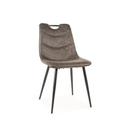 ORFA ALOE  -  jídelní židle látka ŠEDÁ  - č.213/ kov černá mat (ALOEMICSZ)(S) (K150-E)AKCE ORFA ESHOP