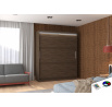 Posuvná skříň s LED osvětlením LINCOLN 180 Choco+Choco
