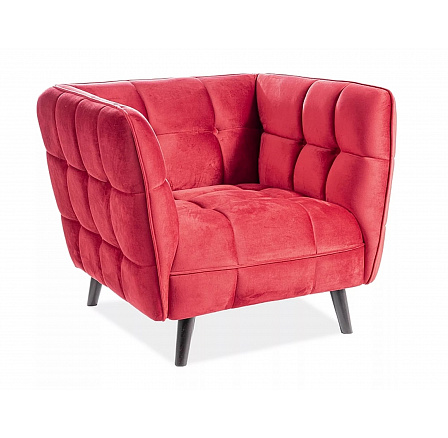 Křeslo CASTELLO 1 Velvet, bordó Bluvel 59/wenge