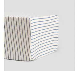 RANDER jersey prostěradlo v béžových a modrých pruzích 90x200 cm 740848