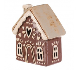 Domeček keramický - na čajovou svíčku, fialový