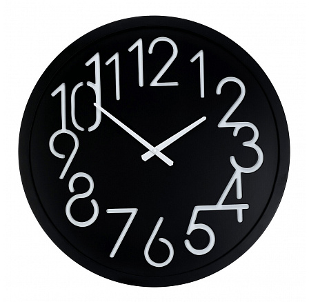 Hodiny nástěnné - pr. 60 cm, MDF, černé Hodiny nástěnné - pr. 60 cm, MDF, černé