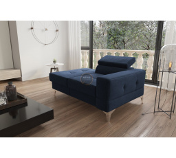 Sofa lenoška TOSCANIA 135 cm - modrá, levá strana