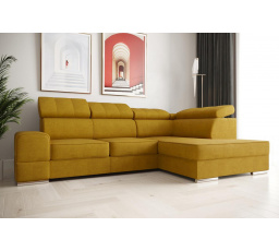 Rohová sedací souprava ROYAL I 260×185 - žlutá , pravá