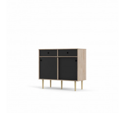 Komoda RUBY 2d2s, Hickory/Černá