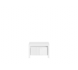 Noční stolek KASPIAN KOM1S bílá/bílý lesk