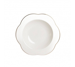 Hluboký talíř HELEN se zlatým okrajem 23 cm 730252