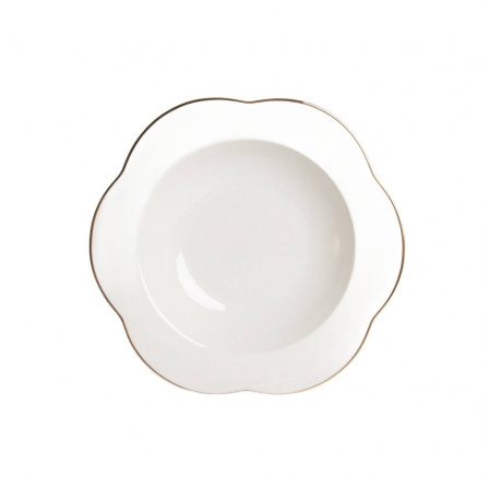 Hluboký talíř HELEN se zlatým okrajem 23 cm 730252