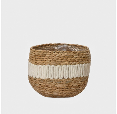 Obal na květináč MARQUIS pletený přírodní 21x19 cm 735486
