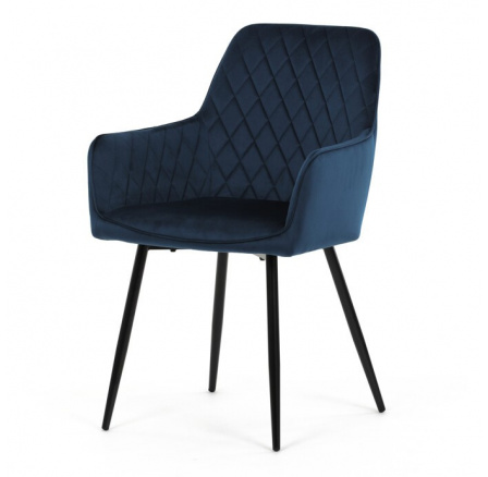Jídelní židle, modrá, sametová látka, DCH-215 BLUE4 Jídelní židle, modrá, sametová látka, DCH-215 BLUE4