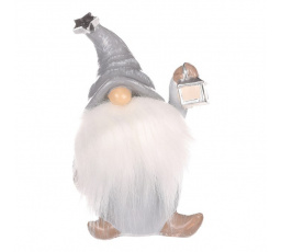 Skřítek - figurka z polyresinu, šedá čepice