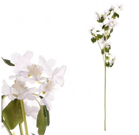Clematis - umělá řezaná květina, bílá