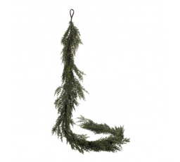 Túje se šiškami - umělá girlanda, zelená, ojíněná