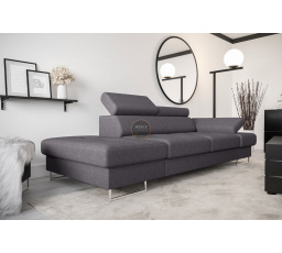 Sofa GALAXY II lenoška 235 cm - šedá, levá strana