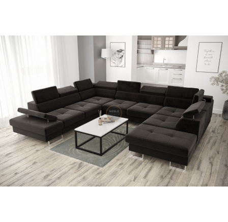 Rohová sedací souprava GALAXY MAX I s funkcí spaní 280x350x225 - šedá , levá Rohová sedací souprava GALAXY MAX I s funkcí spaní 280x350x225 - šedá , levá