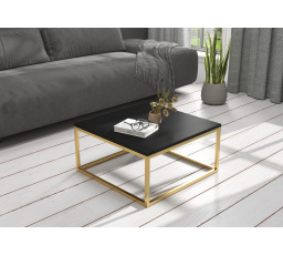 Konferenční stolek BELTEN 65x65 Gold+Black