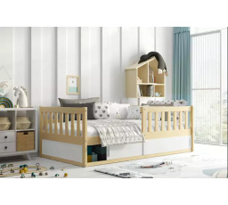 Dětská postel SMART s matrací, Přírodní