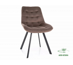 Jídelní otočná židle MONTI VELVET, Cappuccino Bluvel 38/Černá