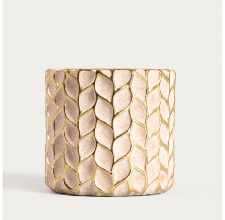 Držák na květináč AKETI se zlacenými drážkami 14x14x13 cm 753213