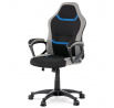Herní židle, houpací mechanismus, černá látka, KA-L611 BLUE